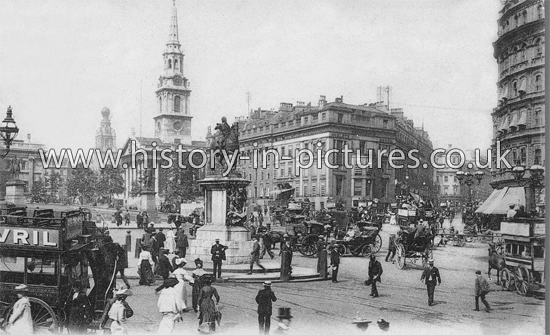 Charing Cross & Trafalgar Square. London. c.1909